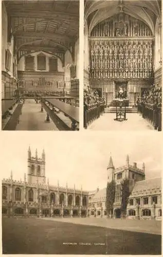 British churches & cathedrals postcard Oxford Magdalen church
