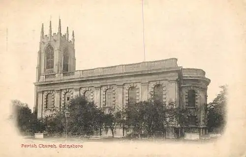 British churches & cathedrals postcard Gainsboro parish church
