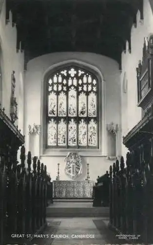 British churches & cathedrals postcard Cambridge Great St. Mary's church