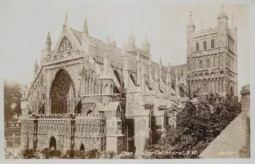 British churches & cathedrals postcard Exeter cathedral