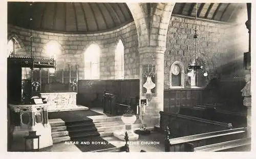 British churches & cathedrals postcard Crathie church altar