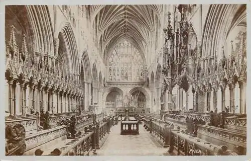 British churches & cathedrals postcard Exeter cathedral