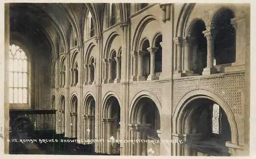 British churches & cathedrals postcard Christchurch priory
