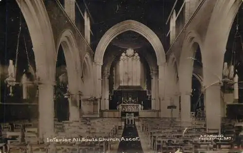 British churches & cathedrals postcard Ascot All souls church