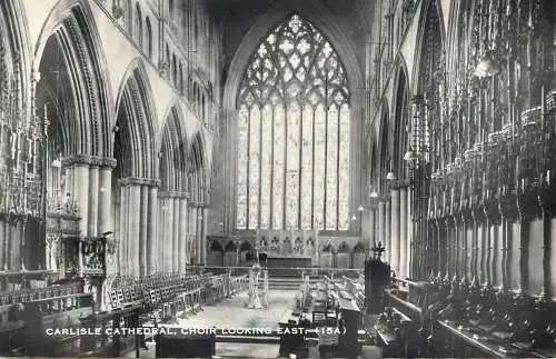 British churches & cathedrals postcard Carlisle cathedral