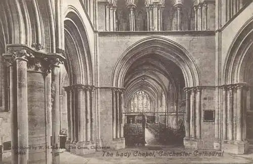 British churches & cathedrals postcard Chichester cathedral Lady Chapel