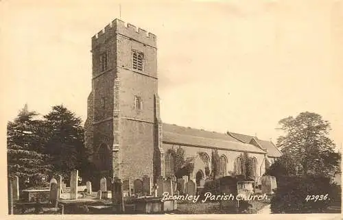 British churches & cathedrals postcard Bromley parish church