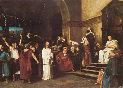 Hungary Budapest Hungarian National Gallery Christ before Pilat Munkacsy Mihaly painting