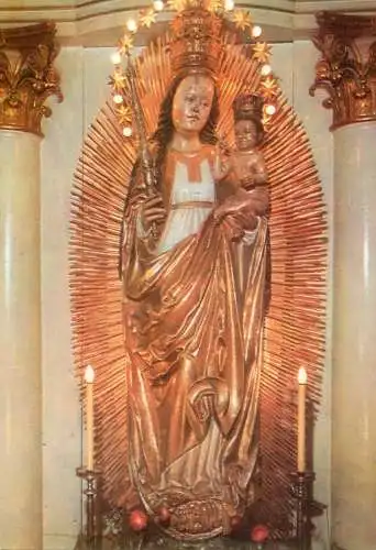 Romania Miercurea Ciuc (Sumuleu) Biserica Romano-Catolica - statuia Maicii Domnului