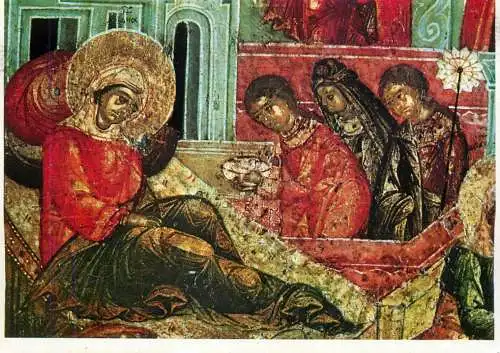 Birth of the Virgin detail painting