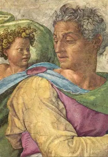 Vatican City Sistine Chapel - The Prophet Isaias detail painting