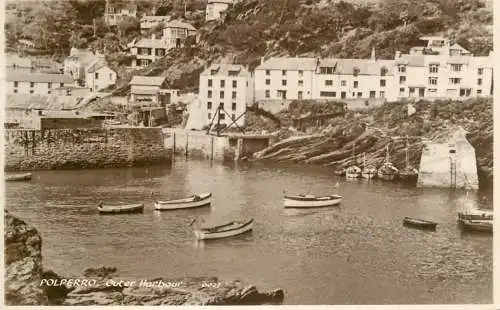 United Kingdom England Polperro outer harbour