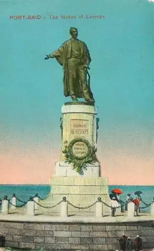 Egypt Port Said Lesseps statue