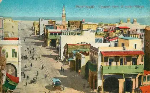 Egypt Port Said arab village minaret