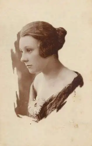 Souvenir photo postcard fancy lady portrait