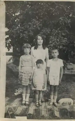 Family social history souvenir photo postcard