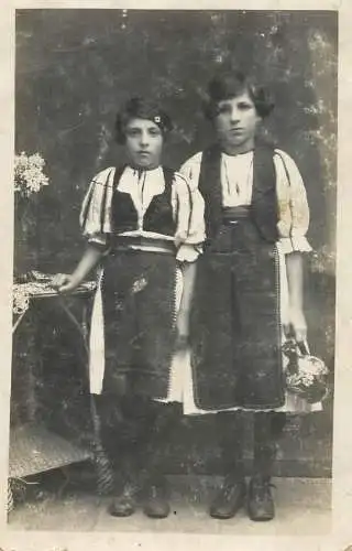 Romania ethnic folk types from Transylvania costumes