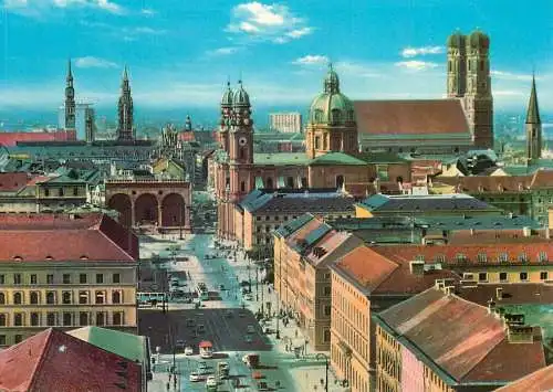 Germany Ludwigstrasse & cityscape panorama