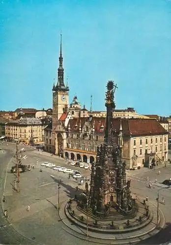 Czech Republic Olomouc Peace Square with Town Hall