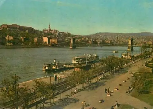 Hungary Budapest city view & Danube scenery