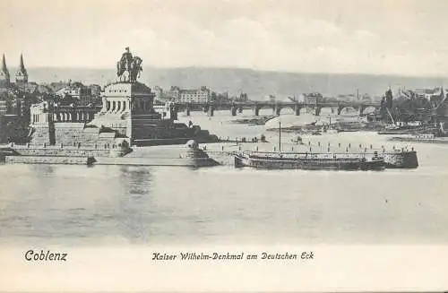 Germany Coblenz kaiser Wilhelm Denkmal am Deutschen Eck