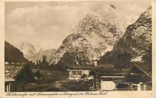 Austria Falzturnalpe mit Lamsenpitze u Sonnjoch bei Perstisau Tirol