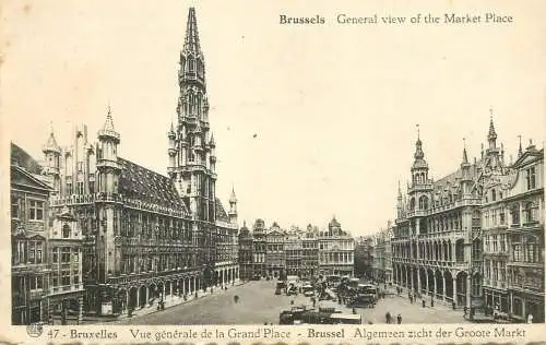 Belgium Bruxelles Market Place general view