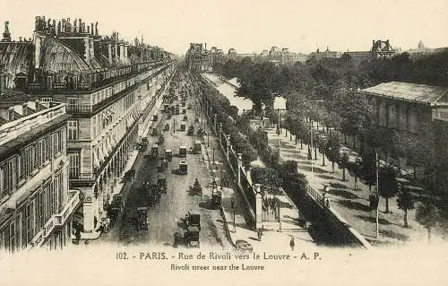 France Paris Rue de Rivoli near Louvre
