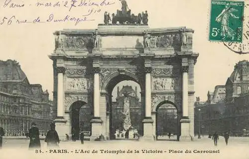 France Paris Arc de Triomphe de la Victoire Place de Carrousel
