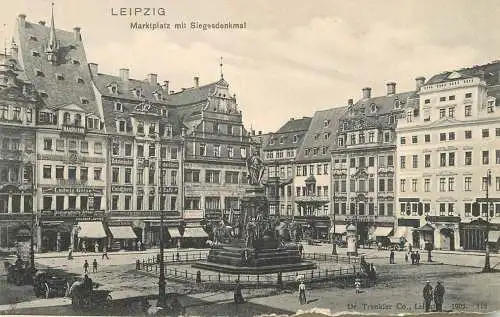 Germany Leipzig Marktplatz mit Siegesdenkmal