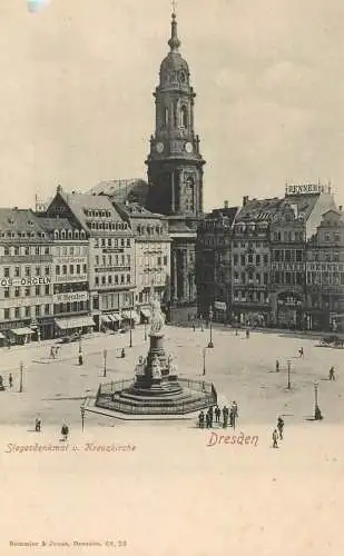 Germany Dresden Siegesdenkmal Kreuzkirche