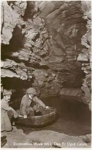United Kingdom England Ogof Caves exploration work 1912
