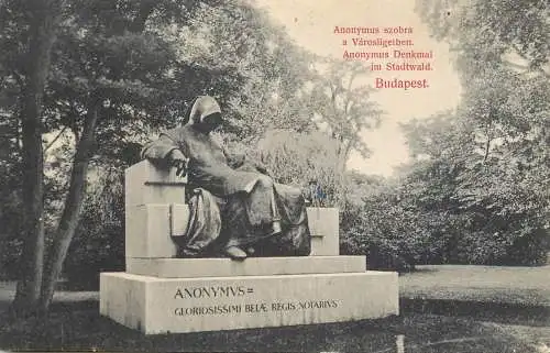 Hungary Budapest anonymus denkmal