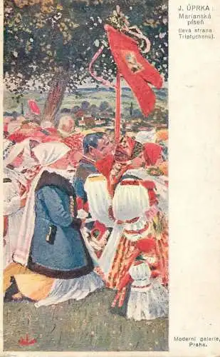 Fine arts painting J. Uprka Marianska pisen leva strana Triptychonu