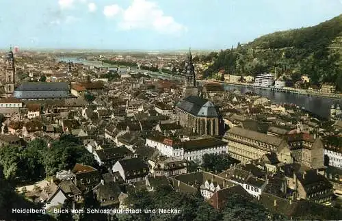 Germany Heidelberg blick vom Schloss auf Stadt