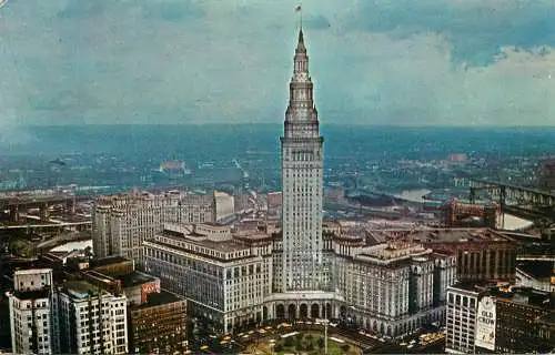 United States OH Ohio Cleveland public square and terminal tower