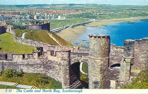 United Kingdom England Scarborough castle and North Bay