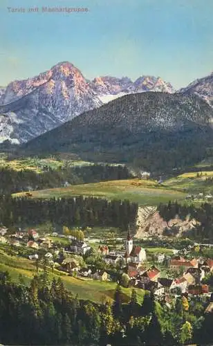 Austria stadt Tarvis mit Manhartgruppe
