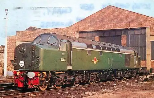 Transport postcard train class 40 Diesel locomotive 284