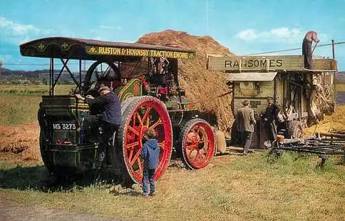 Transport postcard tractor Ruston and Hornsby traction engine 1920