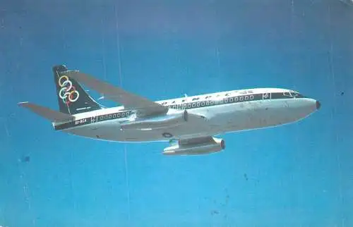 Transport postcard airplane Olympic airways Boeing 737-200
