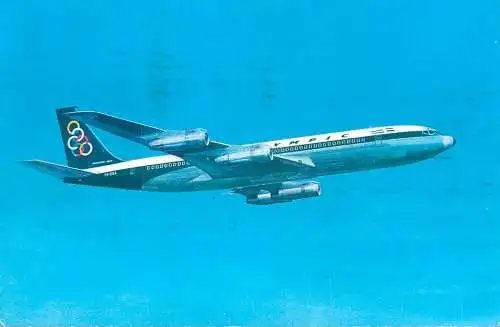 Transport postcard airplane Olympic Boeing 707-320 UK