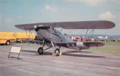 Transport postcard airplane pride of the 1930 Hawker hind byplane