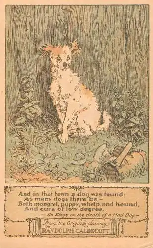 Animal postcard dog Randolph Caldecott