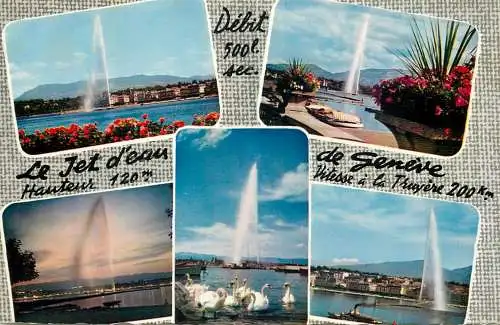 Switzerland Geneve - Le jet d'eau multi view