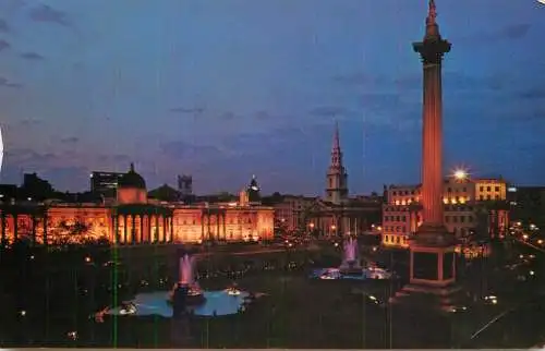 United Kingdom England Trafalgar Square night
