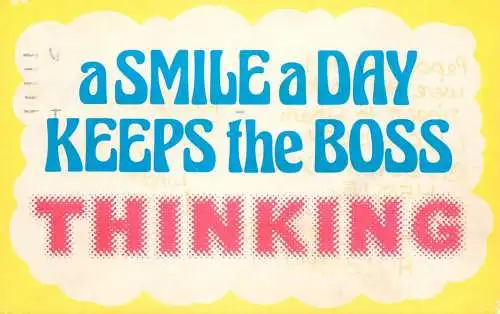 United Kingdom England humour postcard a smile a day