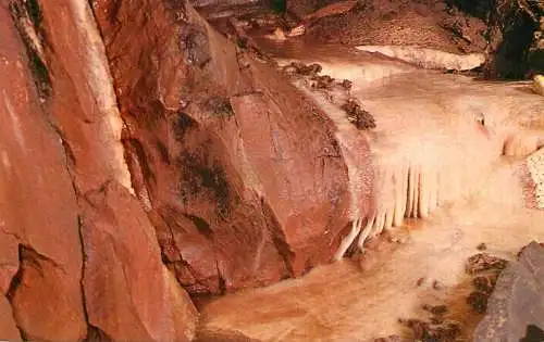 United Kingdom England Cheddar frozen river Gough's cave