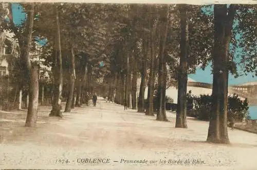 Germany Koblenz Promenade sur les Bords du Rhin