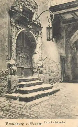 Germany Rothenburg ob der Tauber Portal im Rathaushof